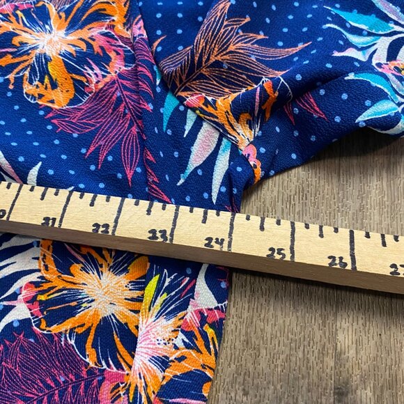 Studio Works Women 2X Dotted Floral Peasant Blouse - Picture 4 of 6